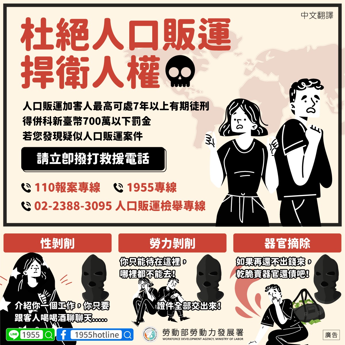 杜絕人口販運_中-v2.jpg 【轉知】重視人權!全民同心協力,打擊人口販運!照片