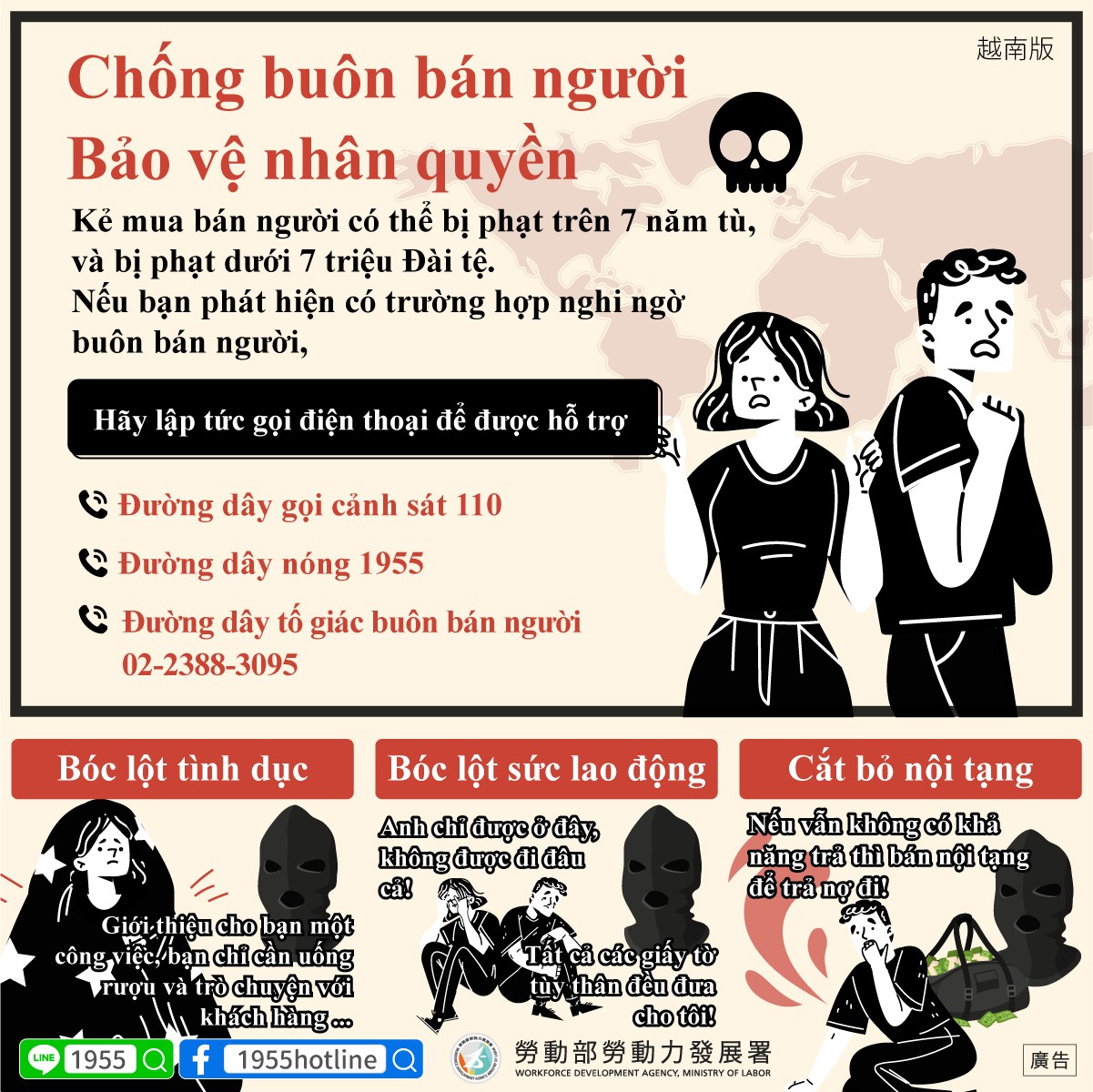 杜絕人口販運_越-v2.jpg 【轉知】重視人權!全民同心協力,打擊人口販運!照片